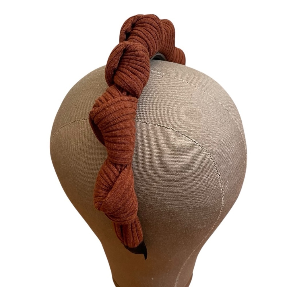 4/$25 Hadas by Kidichic Brown Ribbed Knot Headband - Picture 3 of 6